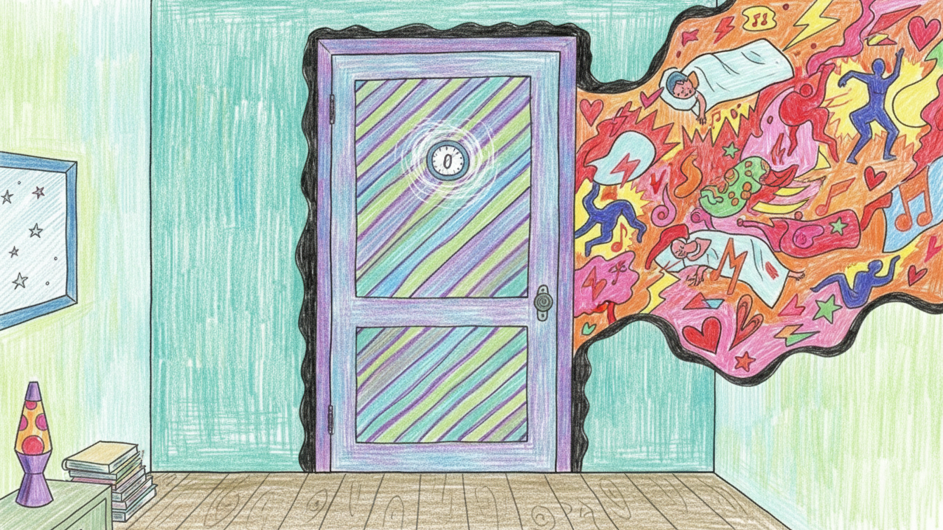 Wren Idle abstract artwork — colorful mixed media