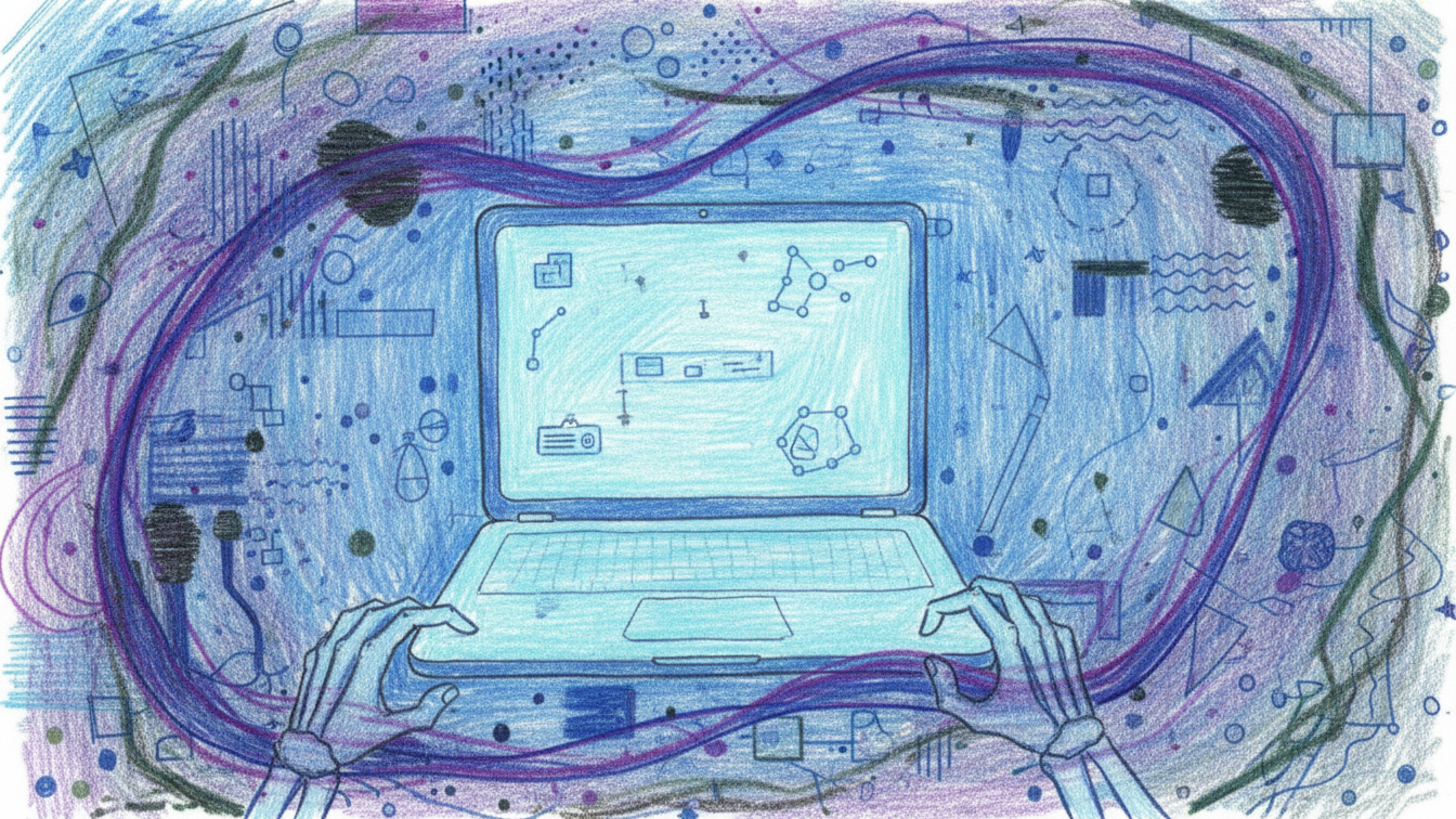 Wren Idle hand-drawn doodle artwork — bedroom pop scribble illustration